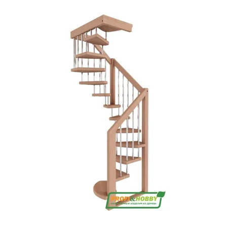 Винтовая лестница PROFI&HOBBY ЛВ - 1.0, левая, бук